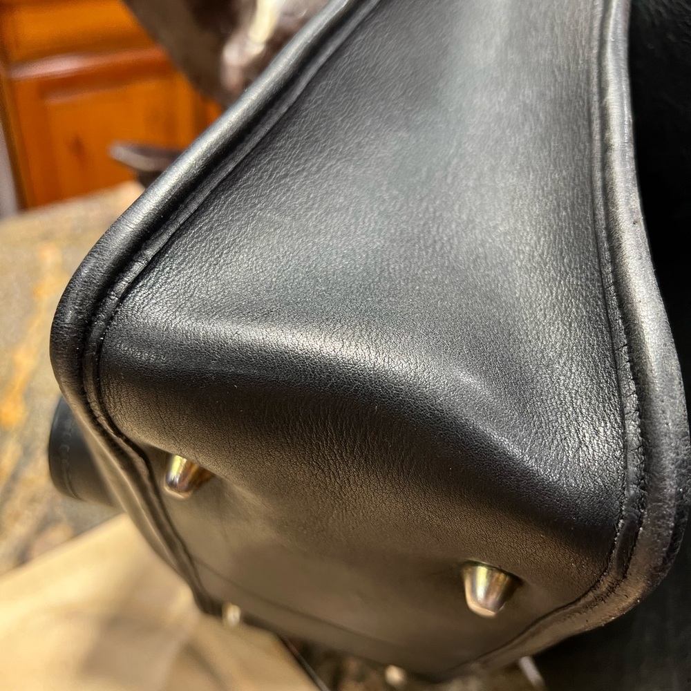 Classic Vintage Coach Stewardess Saddle Bag Black - Picture 5 of 13